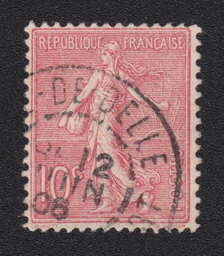 Semeuse 10c rose 129 y - semeuse, n°