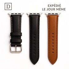 Bracelet Montre Apple Watch Cuir élégant homme/femme 38/40/41mm 42/44/45mm