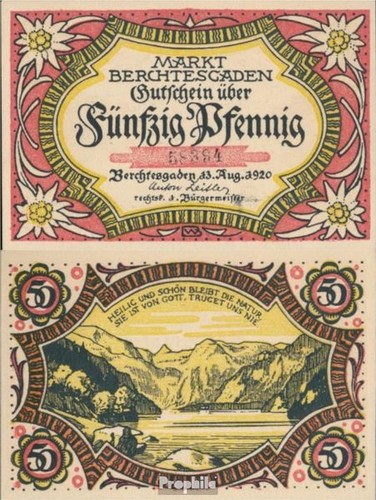 Billets berchtesgaden 1920 - billets,