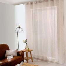 Rideau Voilage XXL Effet Lin