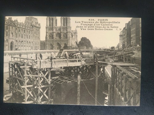 Carte postale paris travaux - postale, du