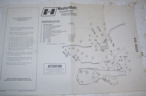 Original hurst instructions - original,