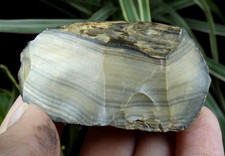Silex rubané naturel 6x4cm