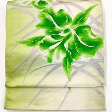 4951# Ceinture Kimono Japonaise Vintage Fukuro Obi Tissu Soie Broderie Tradit...