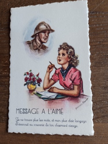 Carte postale germaine - carte, bouret