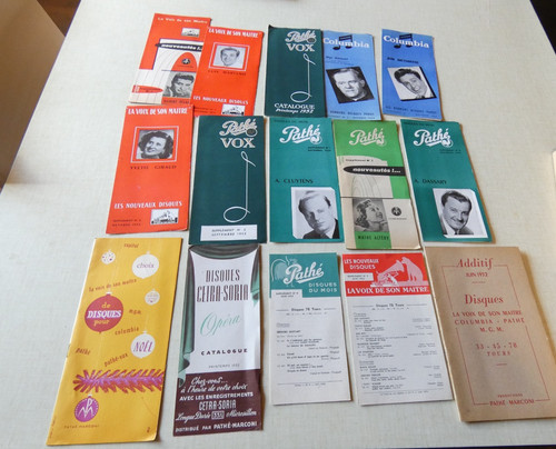 Brochures disques pathe - disques,