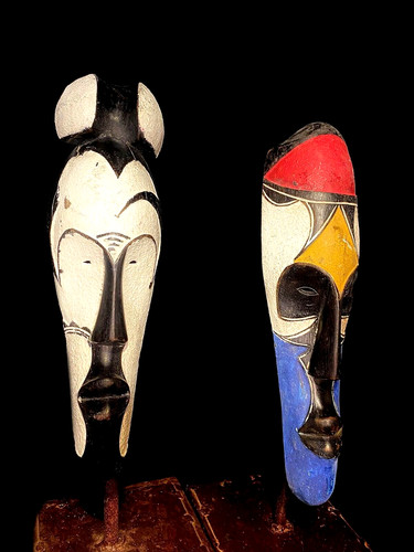 Masque africain crocs art - 2,