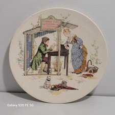 Assiette Ancienne Faience Sarreguemine Écrivain Public XIXème 