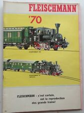 FLEISCHMANN catalogue Ech Ho/N train/auto rallye Bon Etat année 1970 avec Tarif