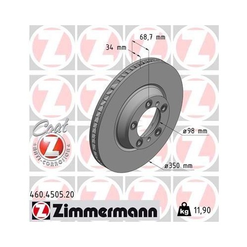 Disque frein zimmermann - 1x,