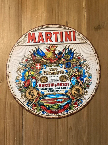 Plaque métal ronde - , vintage