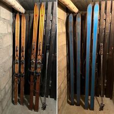 Lot Deux Paires Ski Vintage 1950 1960