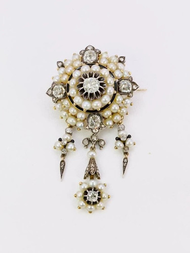 Broche ancienne guirlande - , or