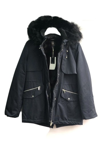 Manteau parka marine zara - marine, avec