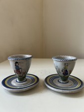Coquetiers faïence Henriot Quimper le breton la bretonne