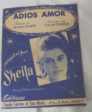SHEILA  , partition " Adios Amor "  + photo