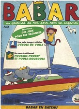 Semaine de BABAR Histoires Jeux Idées pour s'amuser en BATEAU août 1994 N°36 E.O