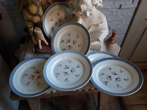 Anciennes assiettes plates - 6,