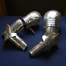 Armure de bras médiéval gothique complète Pauldrons Bracers 18 Gauge Steel LA...