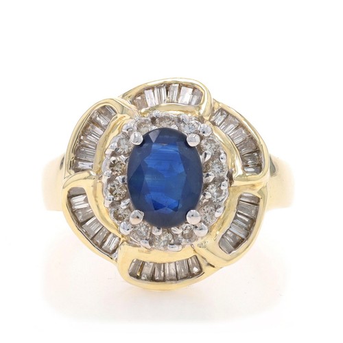 Bague double halo saphir et - double, en
