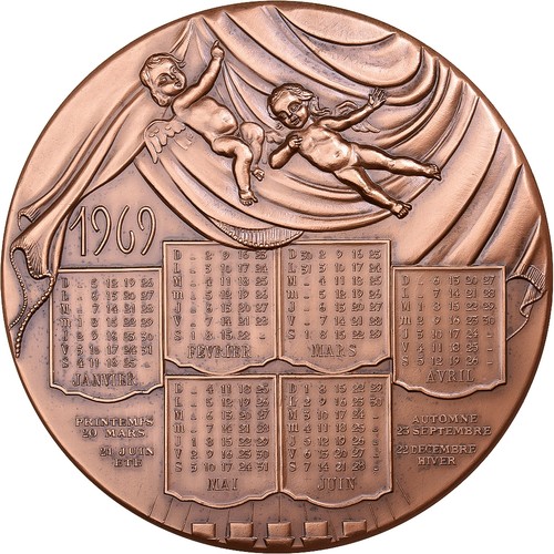 France médaille calendrier - france,,
