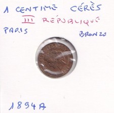 1 Centime CÉRÈS 1894 A