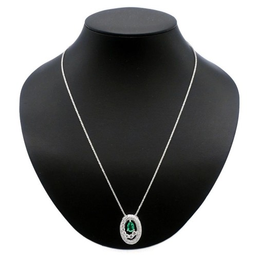 Collier poire émeraude - poire,