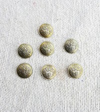 Vintage Bouton Ensemble 7Pcs Blason Britannique Guerre Métal Collection England