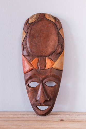 Masque bois assez plat - masque,