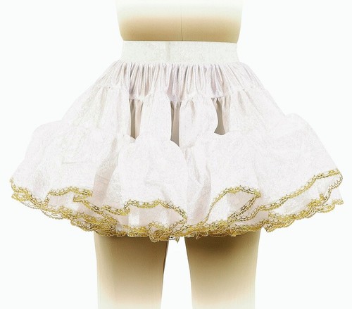 Jupon blanc court dentelle - blanc, tu