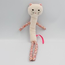 Doudou chat blanc fleurs DPAM - 25726