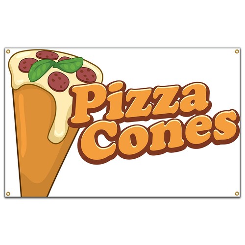 Pizza cones banner - pizza, concession