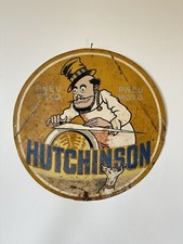 Ancienne tôle peinte Hutchinson Publicitaire non émaillée