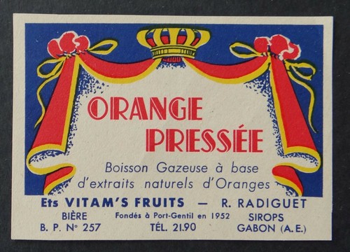 étiquette orange pressée - Étiquette,