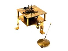 Ancien Mouvement et balancier pour pendule ancienne, horloge ,œil de  bœuf