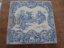 Ancien carreau Gien  20 cm de