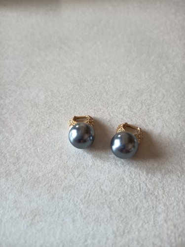 Boucle oreilles perle noires - perle,