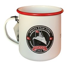 Tasse émaillée Titanic 1912 White Star Line authentique café thé cadeau de co...
