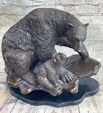 Sculpture En Bronze D'Ours