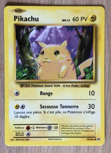 Carte pokemon pikachu pv - carte,