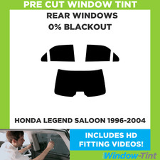 Pour Honda Legend 4-door Saloon 96-04 Pré Coupe Vitre Teinté Arrière 0% Blackout