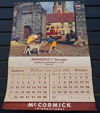 Calendrier mural vierge 1954