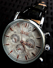 AUTOMATIQUE JARAGAR A348,CADRANS NACRE INCRUSTE,3 MINI CADRANS CALENDRIER,TBF