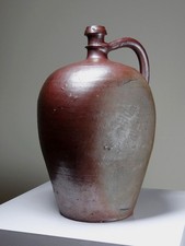 Grande jarre en grès Normand émail lustré bordeaux ancienne années 20-30