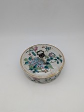 Boite Chinoise, Porcelaine, Famille Rose, Tampon, en l'état