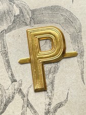 Ancienne Lettre P métal doré