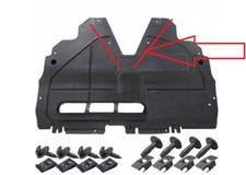CLIPS + PLAQUE COUVERCLE CACHE PROTECTION SOUS MOTEUR PEUGEOT 206 206+ 1998-