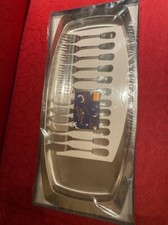 Service à poisson plat 12 couverts métal argenté inox ancien