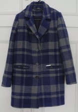 Manteau Pépé Jeans S 36/38 écossais bleu gris