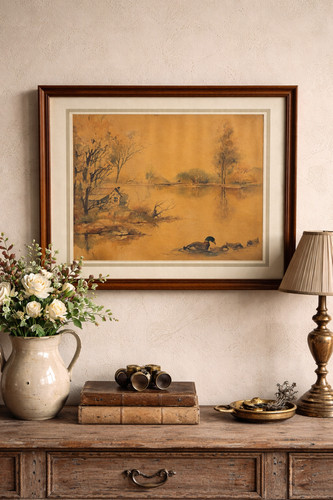Aquarelle ancienne paysage